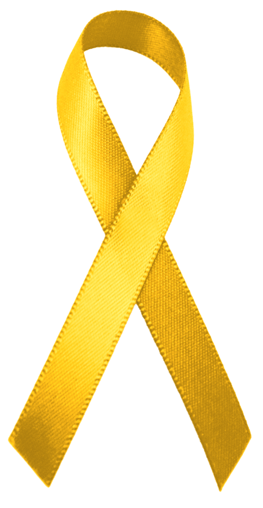 yellow cancer awareness ribbon